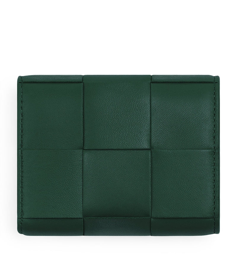 Bottega Veneta Intreccio trifold wallet woven lambskin (British brand)