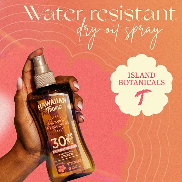 Hawaiian Tropic Dry Protective Oil Spray SPF30 200ml, UK version