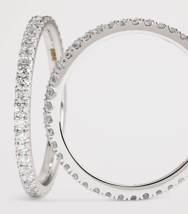 Suzanne Kalan white gold diamond ring jackets size 7.5, UK version