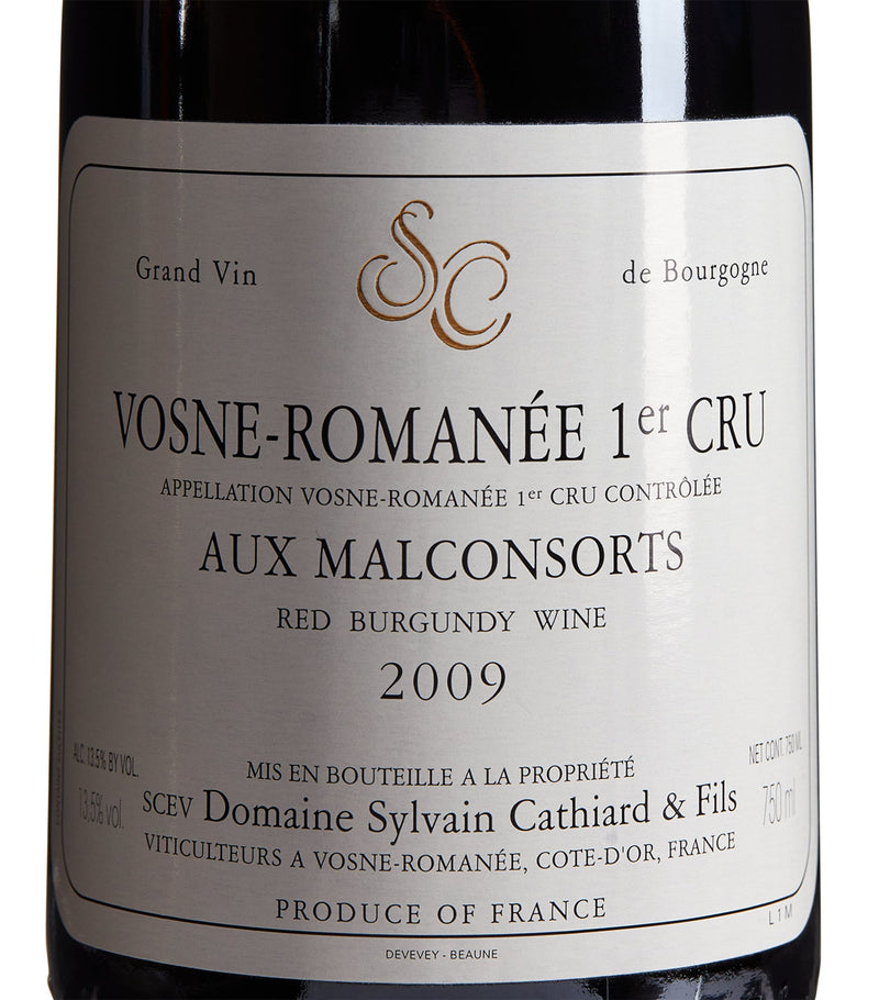 Sylvain Cathiard red wine Vosne-Romanée 1er Cru Pinot Noir 2009 75cl (British brand)