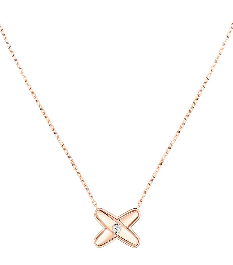 Chaumet rose gold and diamond Jeux de Liens pendant necklace (British brand)