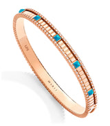 Harrods MARLI New York LIFE Rose Gold, Diamond and Turquoise Bangle- Buy online at McGrocer