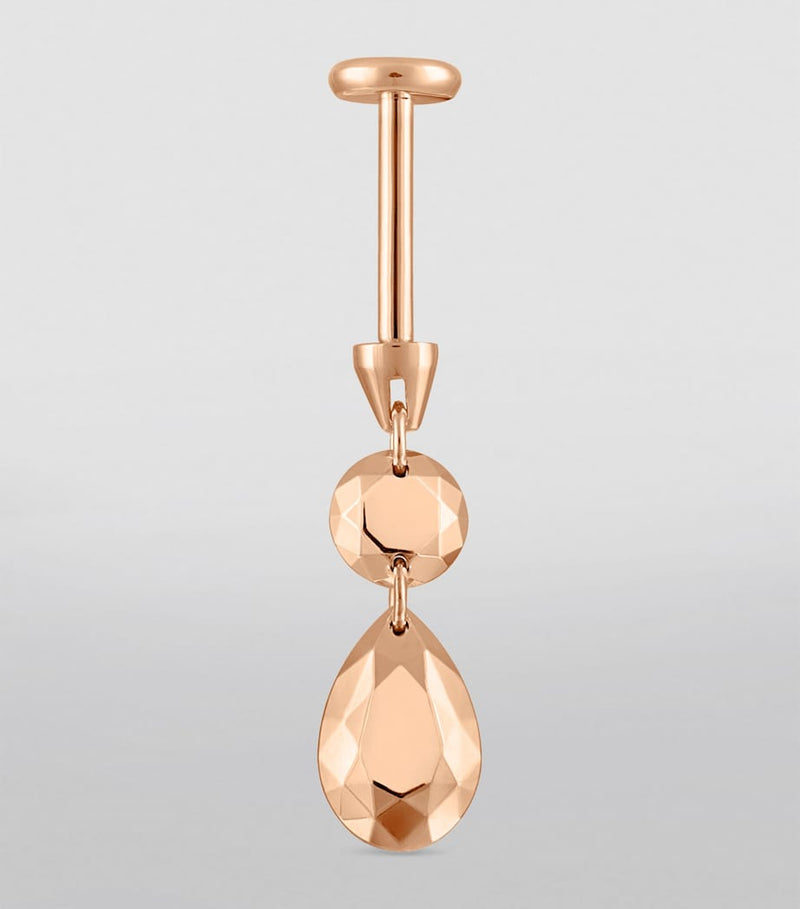 Maria Tash double faceted rose gold stud earring, British brand