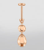 Maria Tash double faceted rose gold stud earring, British brand