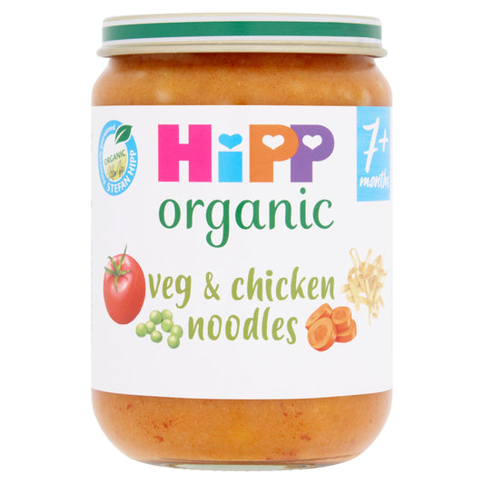 HiPP Organic Veg & Chicken Noodles Baby Food Jar 7+ Months 190g GOODS Sainsburys   
