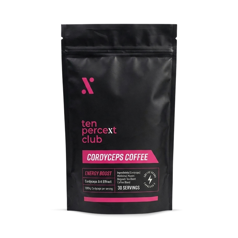 The Ten Percent Club cordyceps coffee 1 pack, UK version
