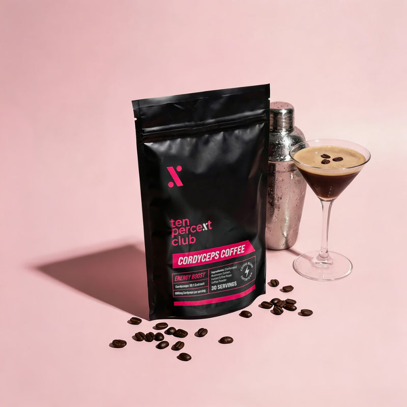 The Ten Percent Club cordyceps coffee 1 pack, UK version