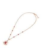 Bvlgari Divas' Dream pendant necklace rose gold ruby diamonds, UK version