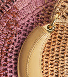 Chloé Raffia Gradient Summer Banana shoulder bag H21.5x36cm, imported from the UK