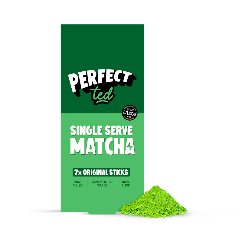 PerfectTed Organic Matcha Sticks 7 Pack, imported from the UK