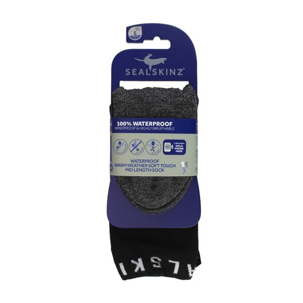 Sealskinz waterproof soft touch mid socks, imported from the UK
