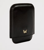 WOLF Leather W Moulded Card Holder compact design, imported from the UK
