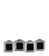 Harrods Babette Wasserman Rhodium-Plated Celtic Onyx Cufflinks Set- Buy online at McGrocer