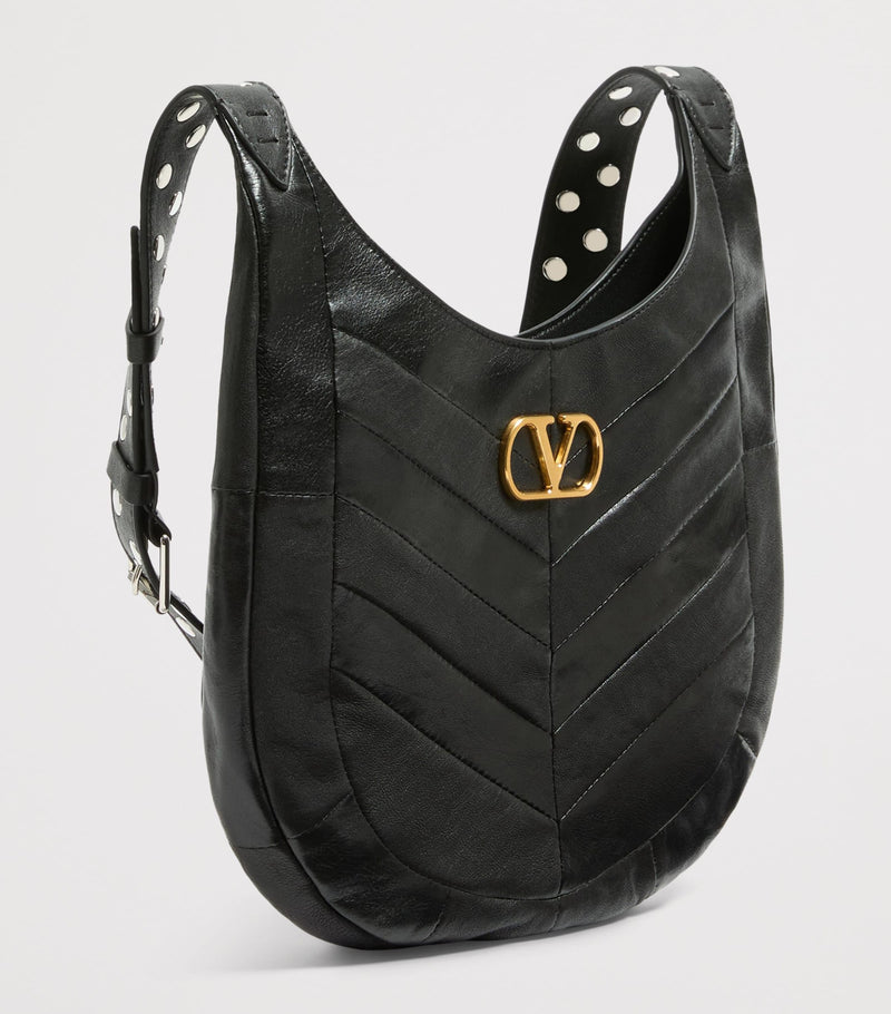 Valentino Garavani small leather Hoboho shoulder bag, imported from the UK