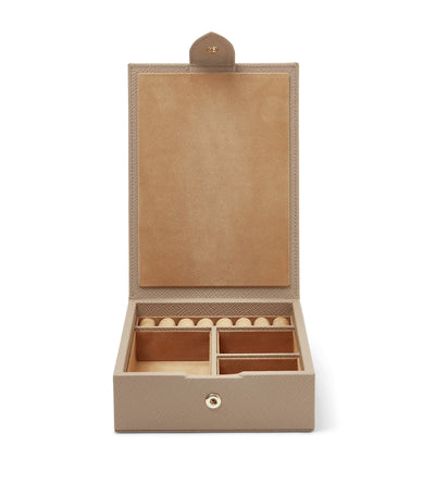 Harrods Leather Travel Box with Press-Stud Fastening, Approximately 17x12x4cm- Buy online at McGrocer