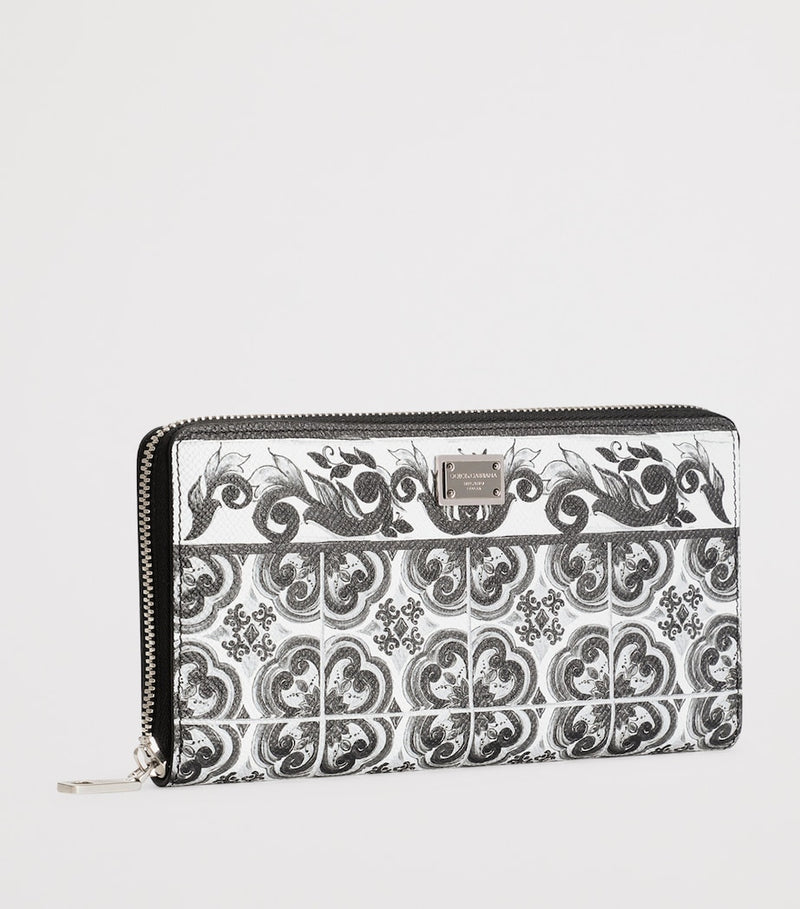 Dolce&Gabbana grained calfskin Majolica zip-around wallet - British product