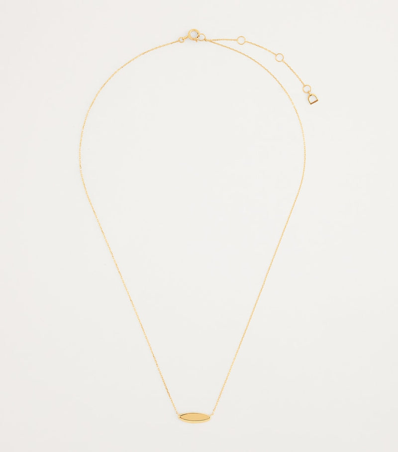 Astrid & Miyu yellow gold plain pendant necklace, UK version