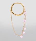 Persée Danaé single earring in yellow gold with diamond and sapphire (British brand)