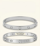 Cartier LOVE Classic white gold 10-diamond bracelet (British brand)