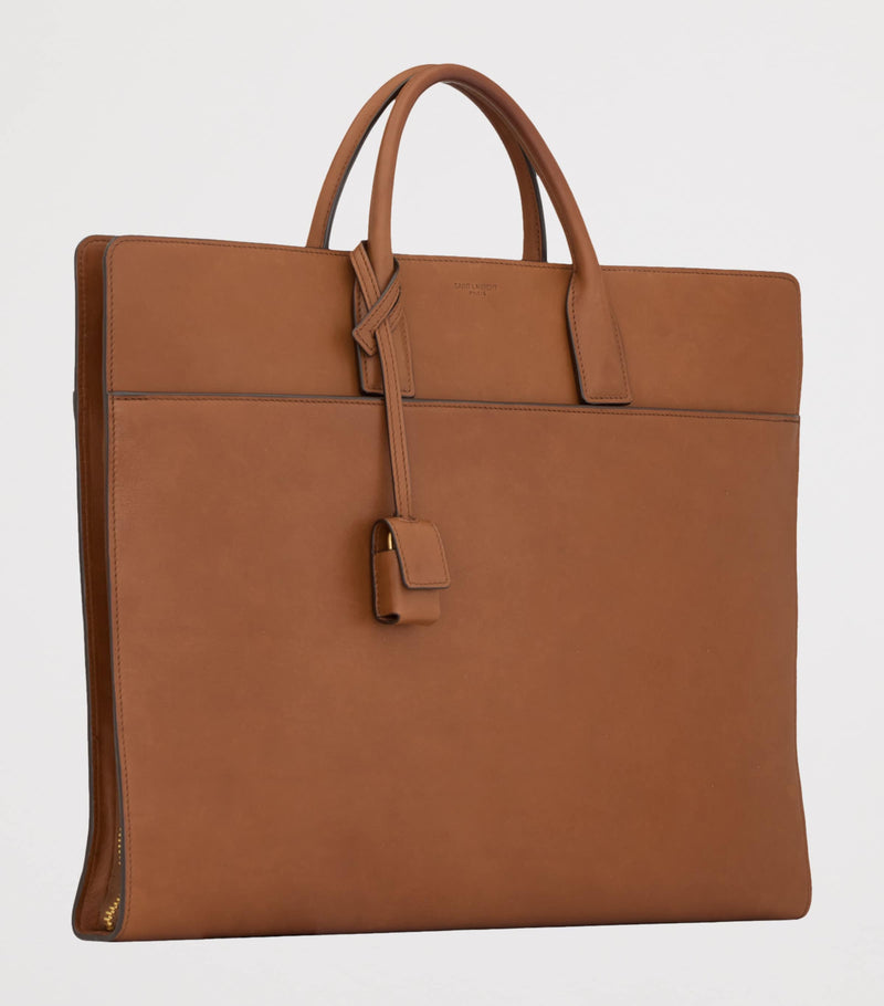 Saint Laurent Sac Du Jour leather briefcase with padlock, imported from the UK