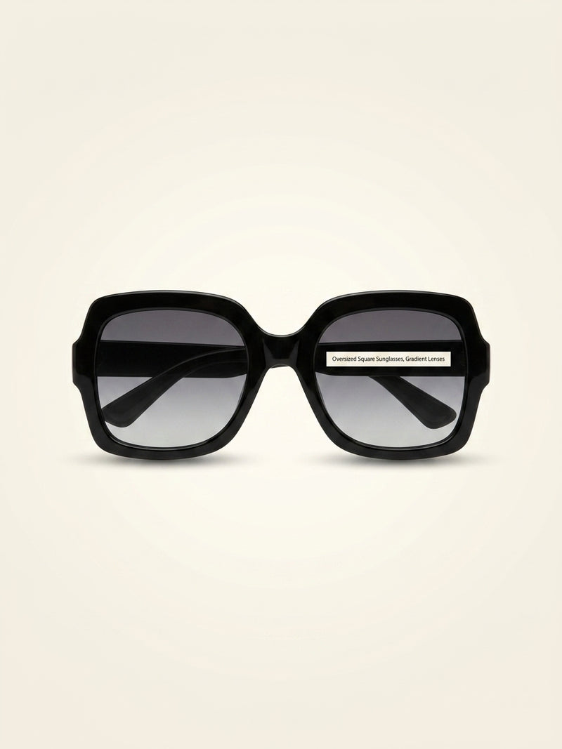 Gucci women's rectangular sunglasses black grey frame (British brand)