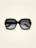 Gucci women's rectangular sunglasses black grey frame (British brand)