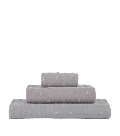 Harrods Zero Twist Gauze Dots Bath Towel 70cm x 140cm- Buy online at McGrocer