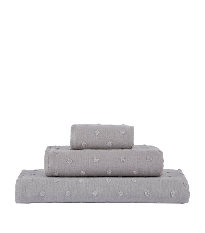 Uchino Zero Twist Gauze Dots Bath Towel 70cm x 140cm (British brand)