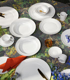 Oval Charger Plate with Snowball Blossom Design 33cm