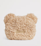 Harrods teddy coin purse with recycled polyester fur, UK version