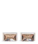 Harrods Tateossian Sterling Silver and Smoky Quartz Cufflinks- Buy online at McGrocer