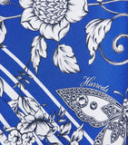 Harrods silk scarf gilded butterfly print 47cm square (British brand)