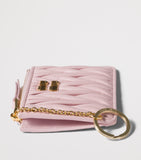 Miu Miu leather matelassé zipped card holder, imported from the UK