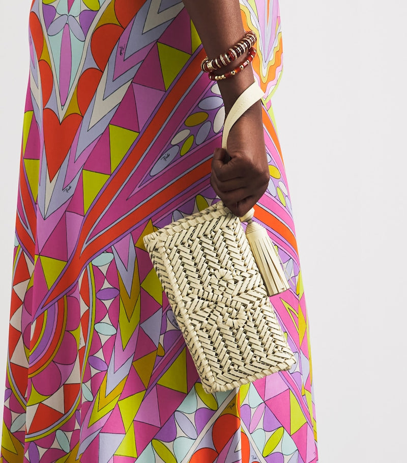 Anya Hindmarch Neeson woven leather clutch bag - British brand
