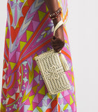 Anya Hindmarch Neeson woven leather clutch bag - British brand