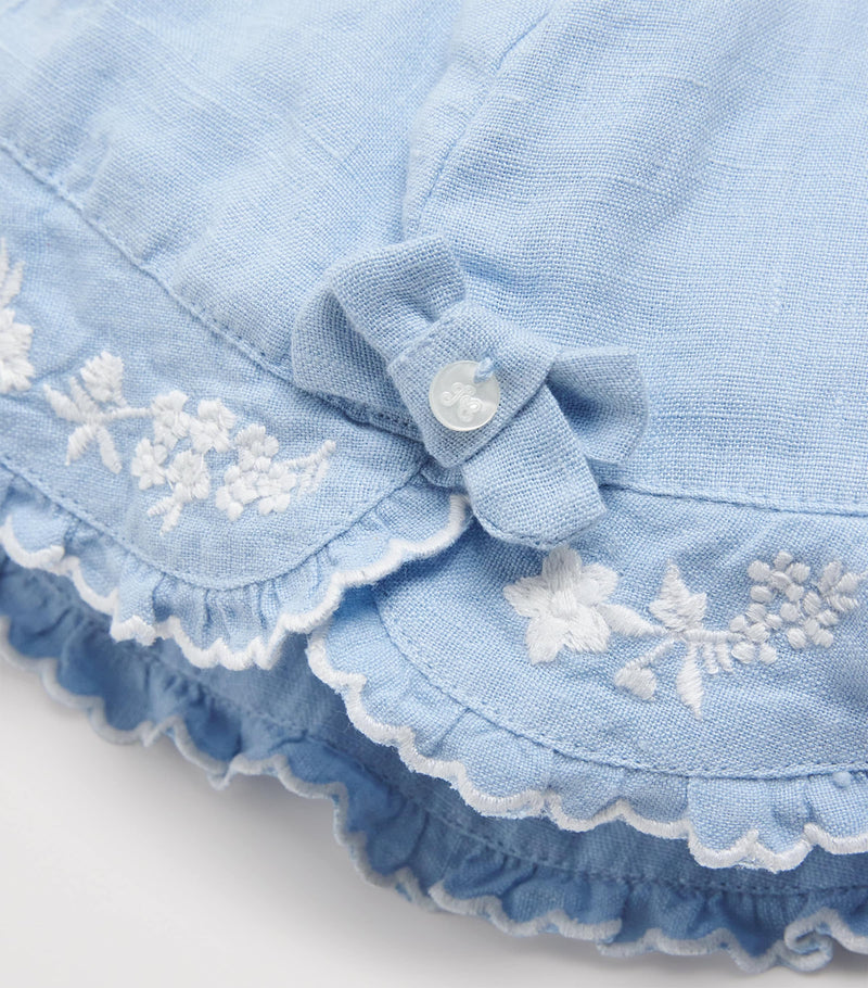 Tartine et Chocolat cotton embroidered baby bonnet (British brand)