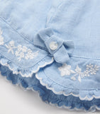 Tartine et Chocolat cotton embroidered baby bonnet (British brand)