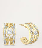 Boodles diamond and gold earrings, imported from the UK