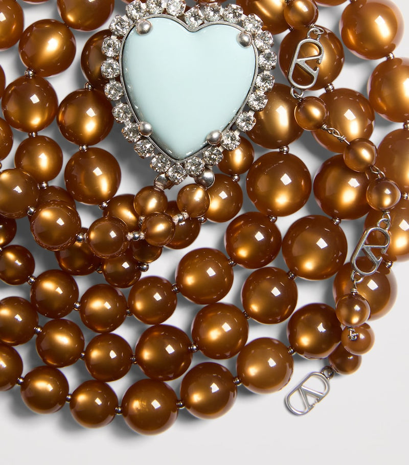 Valentino Garavani beaded layered necklace (British brand)
