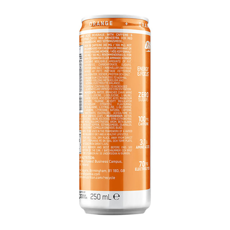 Optimum Nutrition Amino Energy Orange 250ml, imported from the UK