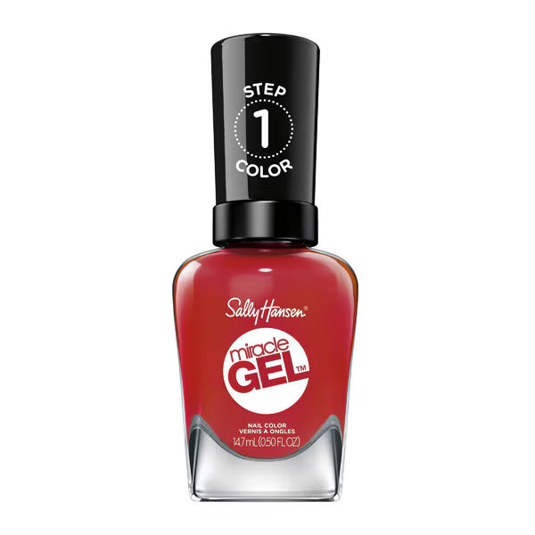 Sally Hansen Miracle Gel Nail Polish Red Between The Lines (British brand)