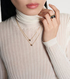 Boucheron extra small mixed gold diamond Quatre Classique pendant - British product