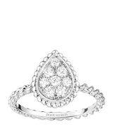 Harrods Boucheron Serpent Bohème Small White Gold and Diamond Motif Ring- Buy online at McGrocer