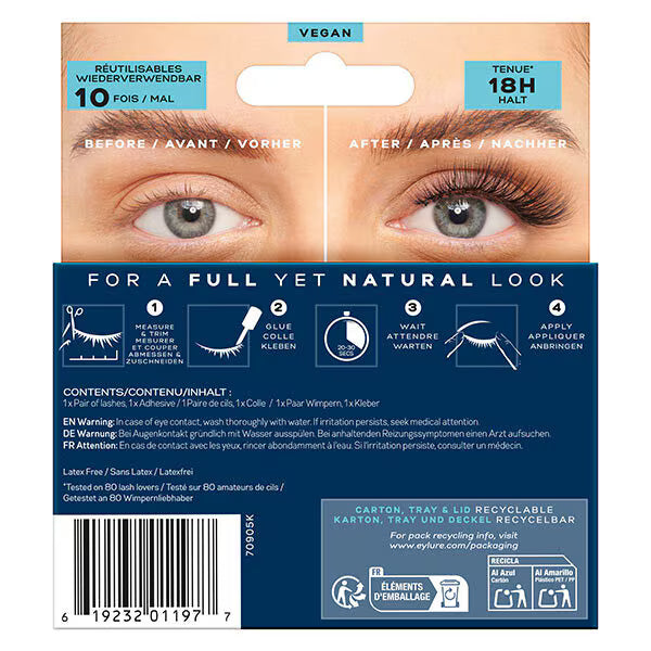 Eylure False Eyelashes Volume Lash No. 099 Fox Eye - British product