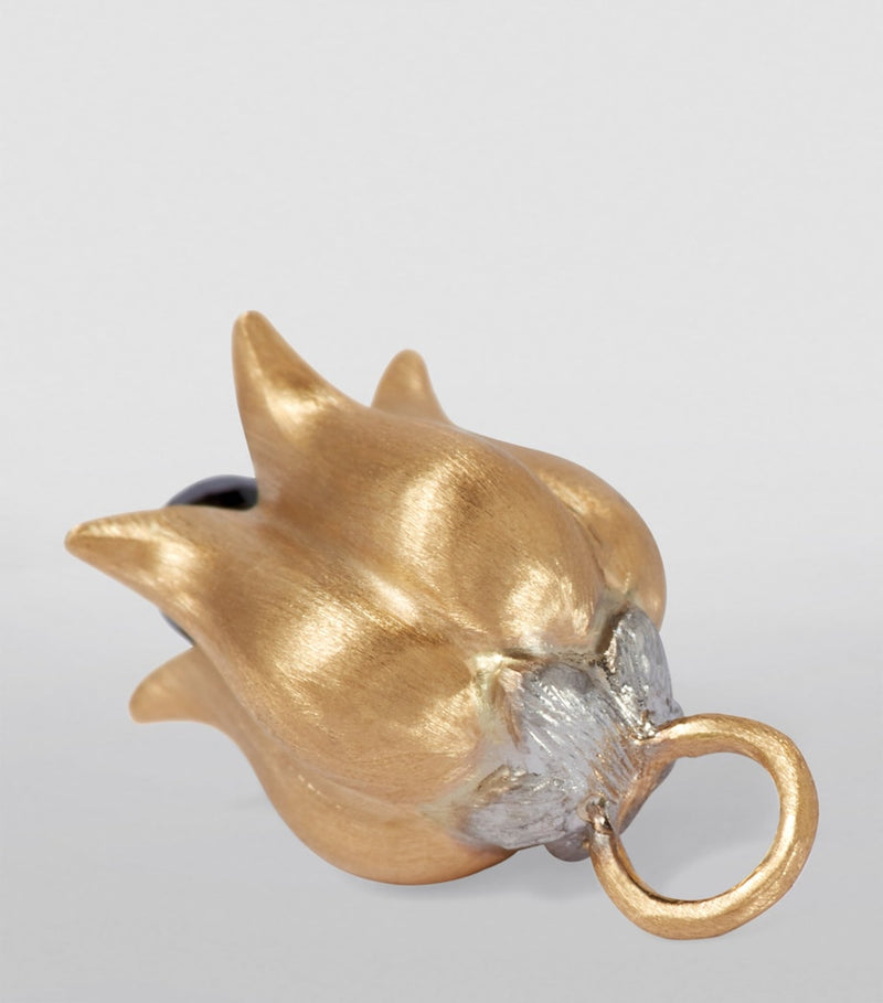 Annoushka 18k yellow gold tulip earrings with freshwater pearls (British brand)