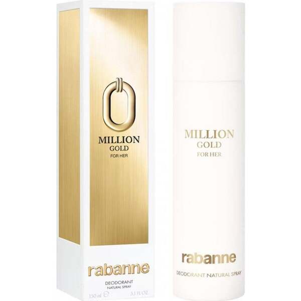 Paco Rabanne Million Gold For Her deodorant spray 150ml, UK version