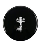 Fornasetti Chiave stool with hand-painted key and face design, 46cm x 38cm - British product