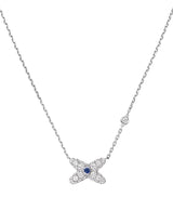 Harrods Chaumet Jeux de Liens White Gold Diamond and Sapphire Necklace- Buy online at McGrocer