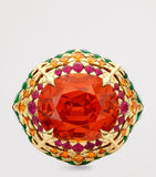 Boodles Masai Mara ring with garnet in yellow gold (British brand)