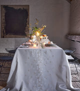 Harrods Linen Embroidered Tablecloth 170cm x 250cm- Buy online at McGrocer
